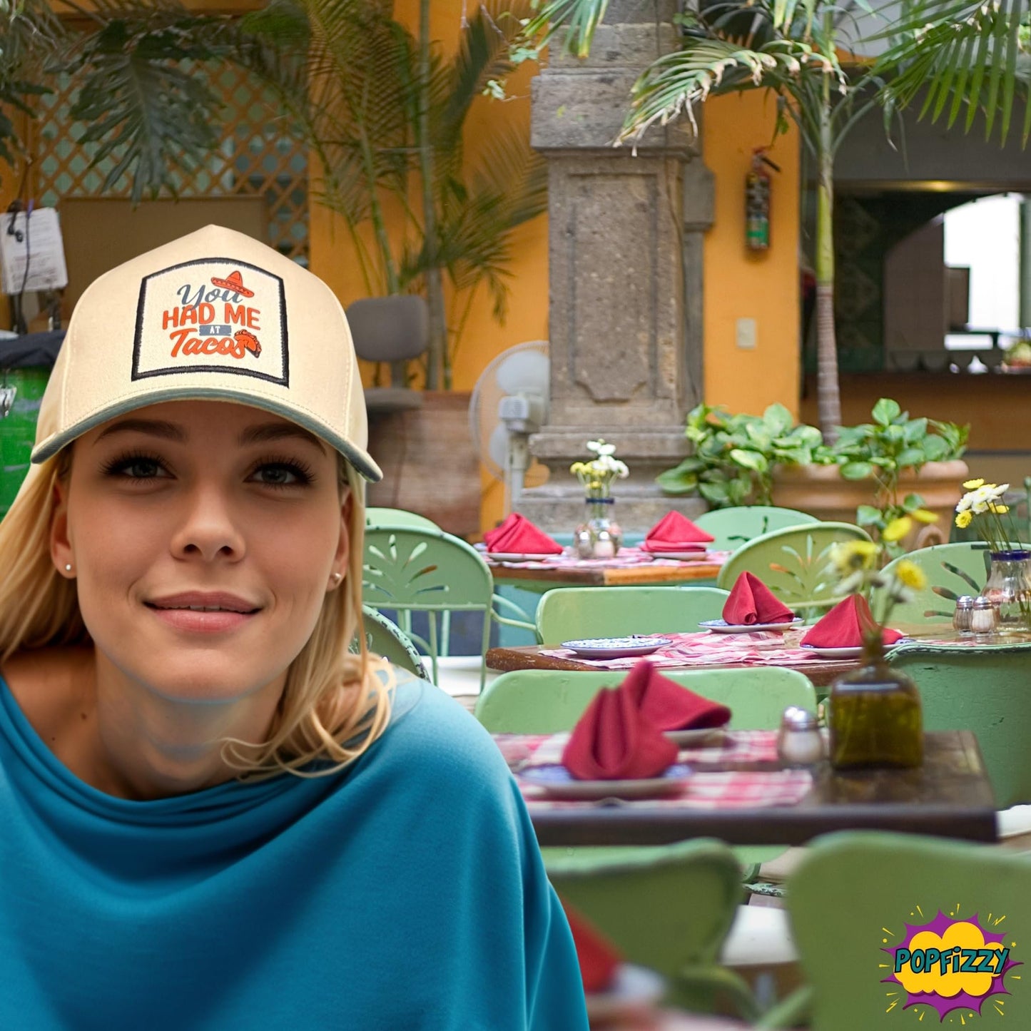 Popfizzy You Had Me at Tacos Hat for Men and Women, Fun Foodie Hat, Funny Taco Gifts for Adults, Adult Humor Caps, Adjustable