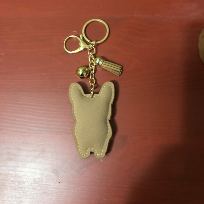 Popfizzy Bling French Bulldog Keychain for Women, Rhinestone Frenchie Dog Keychain Accessories, French Bulldog GiftsCow Accessories