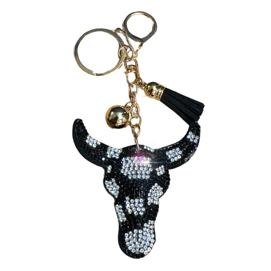 Popfizzy Western Keychain Accessories for Women and Girls, Cute Backpack Key Chain, Bling Purse Charms, Texas Longhorn Gifts