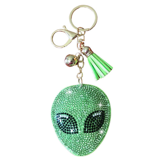 Popfizzy Bling Alien Keychain Accessories for Women, Rhinestone Keychain, Car Keys Keychain Charms