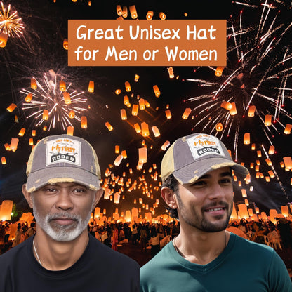 Popfizzy Not My First Rodeo Hat for Women and Men, Funny Adult Baseball Cap, Mesh Back Trucker Hat