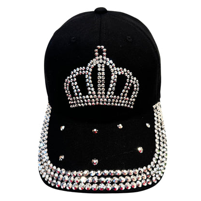 Popfizzy Rhinestone Baseball Cap for Women and Girls, Fun Bedazzled Hats, Shiny Bling Denim and Diamond Hat, Sparkly Gifts