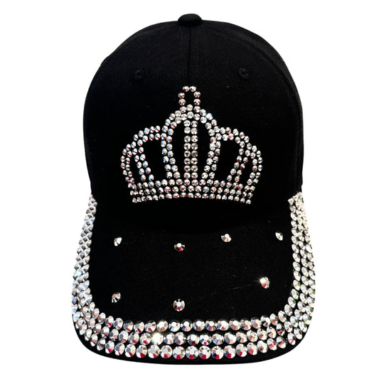 Popfizzy Rhinestone Baseball Cap for Women and Girls, Fun Bedazzled Hats, Shiny Bling Denim and Diamond Hat, Sparkly Gifts