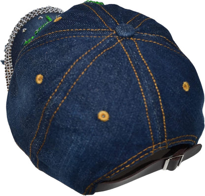 Popfizzy Rhinestone Weed Hat, Women’s Bling Pot Leaf Hats, Marijuana Denim Baseball Caps, Cannabis Cap (Weed Leaf, Denim)