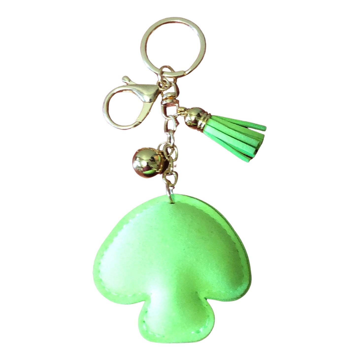 Popfizzy Rhinestone Green Mushroom Keychain for Women, Sparkly Mushroom Purse Charm, Bling Shroom Gifts for Women