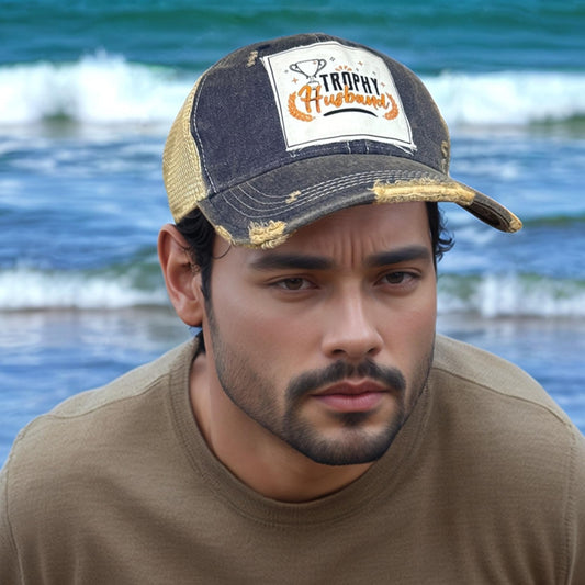 Popfizzy Funny Trophy Husband Hat for Men, Husband Baseball Hat, Bride and Groom Hat, Gift for Husband (Trophy Husband)