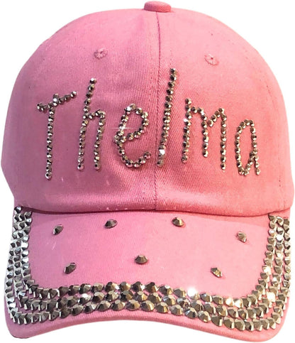 Popfizzy Thelma Hat for Women, Rhinestone Bestie Gifts for Women, Bling Best Friend Apparel, for Women